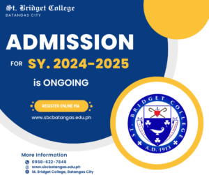 Admission for SY 2024-2025 is ongoing