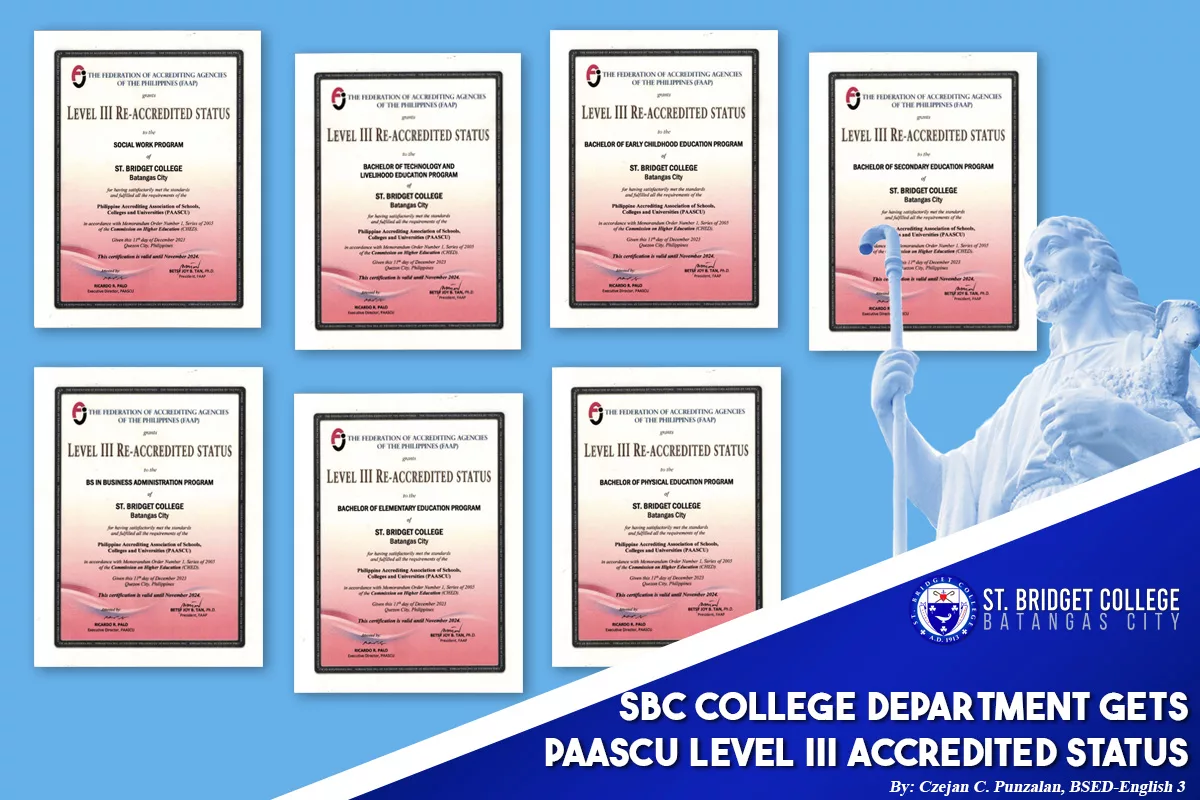 SBC College Department Gets PAASCU Level III Accredited Status